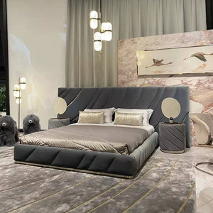 Ensembles de literie et mobilier de chambre de luxe, lits king size personnalisables haut de gamme pour chambre principale - Product Image 1