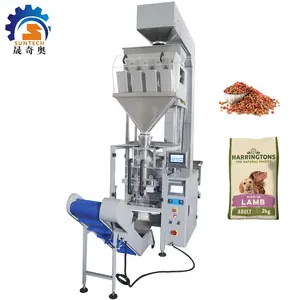 Low Cost Automatic 4 Heads Linear Weigher 5kg Dog Cat Pet Food Pouch Filling Packaging Machines