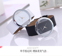 Relojes de Cuarzo Elegantes y Sencillos LP66 para Hombre y Mujer, Diseño Hueco Transparente, Correa de PU Unisex, Esfera Grande, Relojes Casuales para Parejas