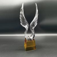 Trophée en verre K9 vierge de forme personnalisée bon marché avancé Trophée en cristal Trophée en verre de cristal