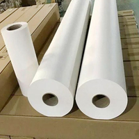 Papier en rouleau pour sublimation par transfert thermique, fabriqué en Chine, 100g, 44 pouces/60 pouces, transfert thermique lisse, papier blanc pour tissus