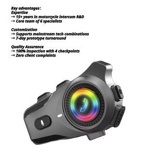 Casque audio à commande tactile : appels/musique mains libres, conversation entre 2 motards, IP67 pour la conduite urbaine - Product Image 1