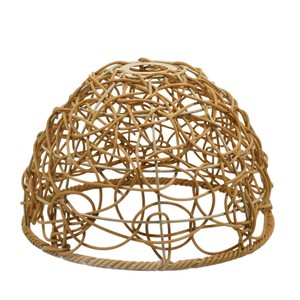 Lámpara colgante redonda de ratán tejida a mano con LED E27 para decoración del hogar y hoteles - Product Image 4