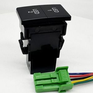 Mới nhất đôi kép tùy chỉnh xe ô tô đẩy trên dẫn ra màu xanh Led1 màu xanh lá cây led2 nút thiết bị chuyển mạch cho ISUZU d-max - Product Image 1