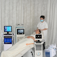 Machine faciale de dermabrasion H2o2 Aqua Peel Diamond Peeling et Hydrafacy 8 En 1 Machine hydratante d'épurateur de peau d'ascenseur facial