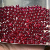 Sphère de rubis de haute qualité 4mm 5mm 6mm perle de rubis de corindon synthétique 5 # boules de rubis de pierres précieuses rouges en vrac