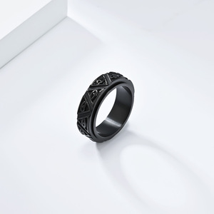 Ancient Egyptian Horus Eye <b>Titanium</b> Steel Rotating <b>Ring</b> Pyramid Design Men's Fashion Jewelry Index Finger <b>Ring</b> Gold Color - Product Image 4