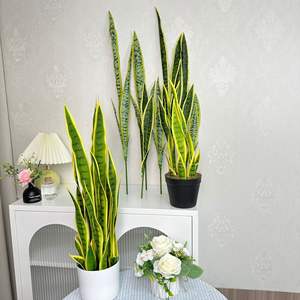 Plantas Artificiales de Plástico, <span class=keywords><strong>Planta</strong></span> <span class=keywords><strong>Serpiente</strong></span> Artificial en Maceta, para Interiores y Exteriores, Decoración para Hogar, Oficina y Jardín, Sin Mantenimiento - Product Image 1