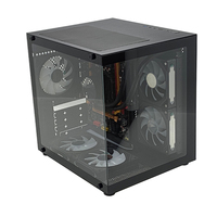 PCOOLING Nouveau Boîtier Pc Personnalisé Verre Trempé Moyenne Tour Atx Cas Gaming Computer Cases & Towers