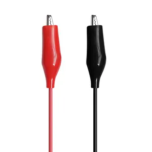 keboalong large single head red and black alligator clip pure copper test power cord charging clip sheath experimental wire