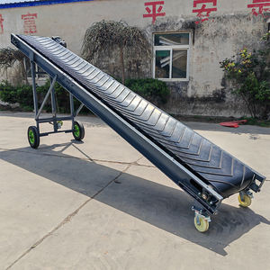 Madencilik kömür kumu mobil bant konveyörü için özelleştirilmiş siyah kauçuk Chevron çakıl taşı - Product Image 5