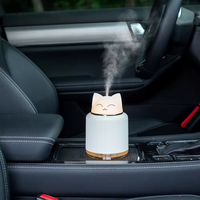 Nouveau design Humidificateur mignon pour animaux de compagnie avec lumière de nuit pour chat, voiture, bureau, maison, mini humidificateur d'air intelligent aromathérapie USB