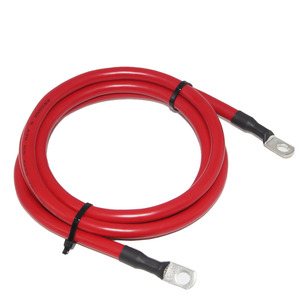 2 AWG kalaylı bakır akü invertör kablo ile 5/16 pabuçları her iki ucu silikon ceket 600V elektronik kullanım için puan - Product Image 1