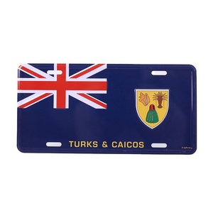 Logotipo 3D de diseño personalizado, placa de matrícula turística de país Vintage decorativa, recuerdos de coche de aluminio, características personalizadas, Metal principal - Product Image 3
