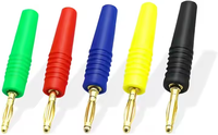 Daiertek-Connecteur banane CX-2067 mâle et femelle, fiche banane 2mm, connecteur plaqué or avec couleur colorée
