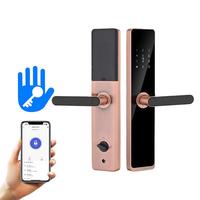 GRATEAIEN Fingerabdruck-Passwort TUYA WiFi Hotel- & Gästehaus-Smart-Türschloss mit Griff Cerradura Inteligente