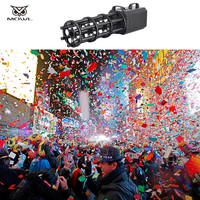 Pistolet lance-confettis électronique Gatling à commande manuelle, avec LED RGB pour papier coloré, idéal pour scène, DJ, discothèque, bar, fête, club