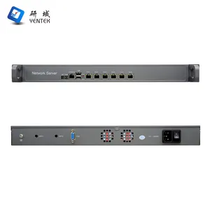 Network Server Appliance OEM ODM Intel J1900 J4125 6*RJ45 Gigabit LAN Ikuai Openwrt 1U Network Server Rack Mount Firewall Router PC