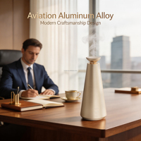 Diffuseur d'arômes intelligent de luxe silencieux avec application mobile, télécommande USB, boîte cadeau en métal, capacité de 51 à 100 ml, fonction de minuterie