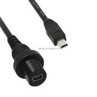 Carga rápida a prueba de agua 0,3 m Mini USB arriba abajo izquierda derecha ángulo de 90 grados macho a recto hembra Cable de datos de computadora