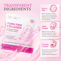 Masque Hydrogel YECUCE au Collagène Rose et ADN de Saumon PDRN, Masque Hydratant de Nuit au Peptide et au Collagène Rose PDRN