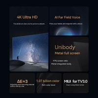 Xiaomi Tv Ea55 voix en champ lointain contrôle intelligent 4k Ultra haute définition double bande Wifi 55 pouces métal plein écran