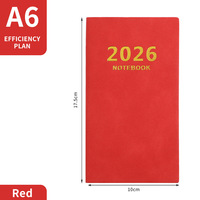Carnet de notes A6 avec couverture souple en PU, logo personnalisé, impression de signets, planificateur d'horaires, fournisseur de bureau scolaire