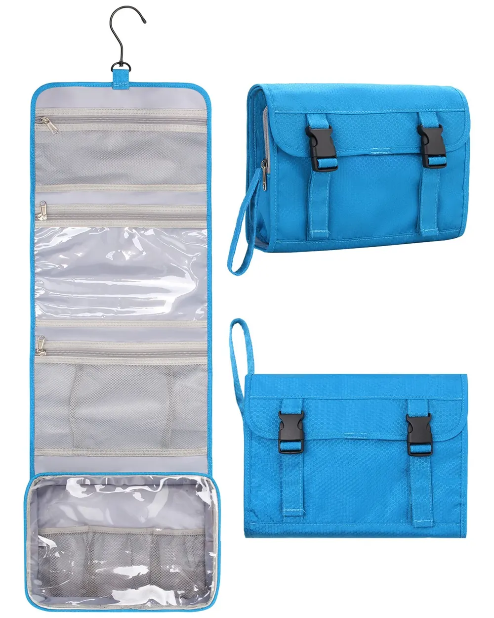 नायलॉन यात्रा फांसी प्रसाधन बैग के लिए पुरुषों महिलाओं के लिए शेविंग मेकअप उपकरण धोने बैग आयोजक बाथरूम निविड़ अंधकार कॉस्मेटिक बैग