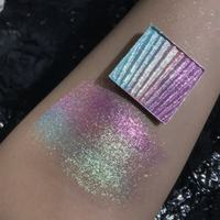 Logo personnalisé, nouvelle tendance 2026, pigments pressés hautement pigmentés, fard à paupières arc-en-ciel duochrome