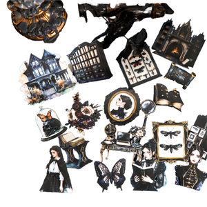 Paquete de pegatinas decorativas DIY de 40 piezas, colección de bolsos de estilo de vida Retro y decoración navideña con <span class=keywords><strong>canciones</strong></span> de amor y vida - Product Image 1