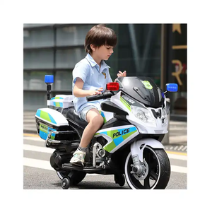 2023 nouvelle <span class=keywords><strong>moto</strong></span> de police blanc vert <span class=keywords><strong>6V</strong></span> deux roues jouet de voiture pour enfants à piles avec lumière d'alarme - Product Image 5