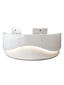 Bureau d'Accueil Incurvé Moderne et Personnalisable pour Hôtels, Cliniques Dentaires, Postes d'Infirmières, Bars-Caisses, Salons de Coiffure, Hôpitaux, Supermarchés - Product Image 6