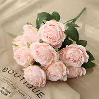 GOG143 Têtes de Fleurs Géantes Artificielles en Soie Mauve Pailletée de Qualité Supérieure avec Tige