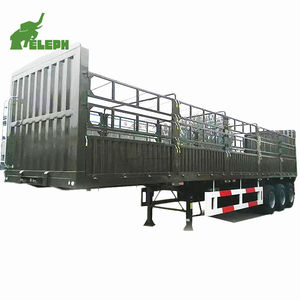 Chine Usine <span class=keywords><strong>Cargo</strong></span> Utilitaire Remorques 3 Essieux Volaille Vivante Caisse De Transport Semi Remorque - Product Image 3