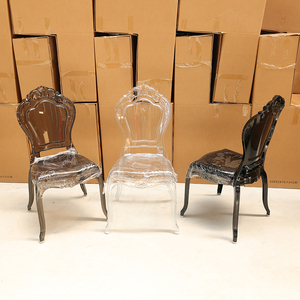 Pc Royal Clear pesta Banquet kursi susun pernikahan Stackable kursi plastik transparan untuk acara - Product Image 3