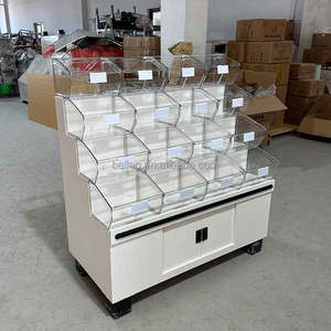 Magasin de bonbons personnalisé présentoir de bonbons Pick and Mix supermarché snack shop chocolat en vrac présentoir sucré avec bac en acrylique - Product Image 1