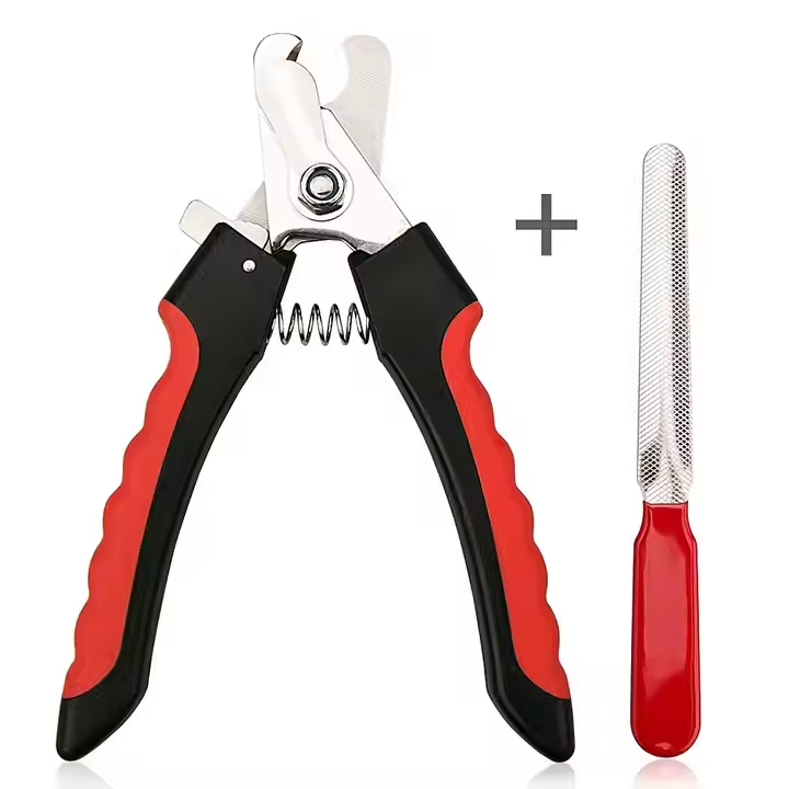 Eco-Friendly Stainless Steel Pet Nail Clippers for Dogs Composed of Durable Plastic Material