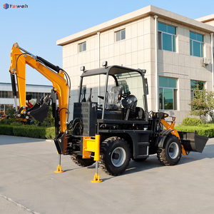 Yaweh Free Shipping <b>Small</b> Backhoe New Model Earth-moving Machinery 4x4 Mini <b>Wheels</b> for Sale 4x4 Mini <b>Wheels</b> Backhoe - Product Image 5