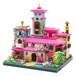 Modelo 825 Blocos de Construção Casa Flor Mágica Com 3600pcs Modelo Plástico Kits Mini Bloco Alta Qualidade Yi Run