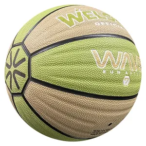 Welstar Custom 10 panels PU leather basketball for training Official Size 7/6/5 Laminated basket ball