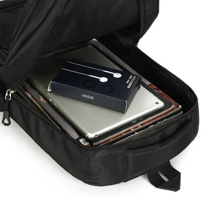 Laptop <b>Backpack</b> Large Capacity Multiple <b>Compartments</b> For Travel Commuter Unisex Black Red Blue Green Solid Color - Product Image 2