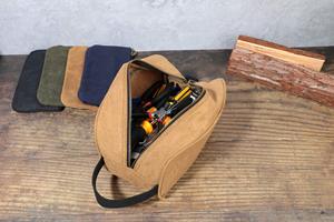 Bolsa de Aseo de Lona Encerada para Hombre, Bolsa de Herramientas Colgante de Lona Encerada, Bolsa Organizadora de Artículos de Baño - Product Image 5