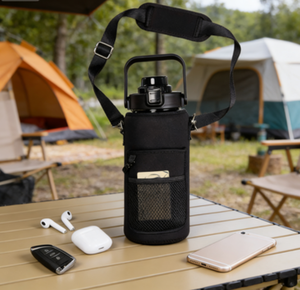 BPA-Free Gym <b>Water</b> <b>Bottle</b> with Straw 2-IN-1 Plastic Lid 1 Gallon Capacity Drink <b>Motivational</b> <b>Bottle</b> - Product Image 3