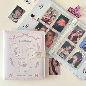 Album Fotografico A5 in Pelle PU Kawaii Porta Fotocard Grande <span class=keywords><strong>Formato</strong></span> Album per Collezione <span class=keywords><strong>Foto</strong></span> di Idoli Kpop Cancelleria Scolastica Coreana - Product Image 5