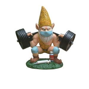 新しいARIVAL RESIN HAND PAINTED WEIGLIFTING <span class=keywords><strong>DWARF</strong></span> SHAPED ORNAMENT - Product Image 1
