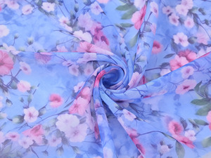Poliéster Ratti Swiss Japan Voile Custom Digital Print Floral Printing Fabric para Mujeres Sudanesas Toub Somali Dirac