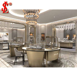 Accesorios de <span class=keywords><strong>collar</strong></span> de oro de moda escaparate de exhibición de joyería de cristal de madera para joyería Diseño de Interiores <span class=keywords><strong>Pandora</strong></span> exhibición de joyería - Product Image 4