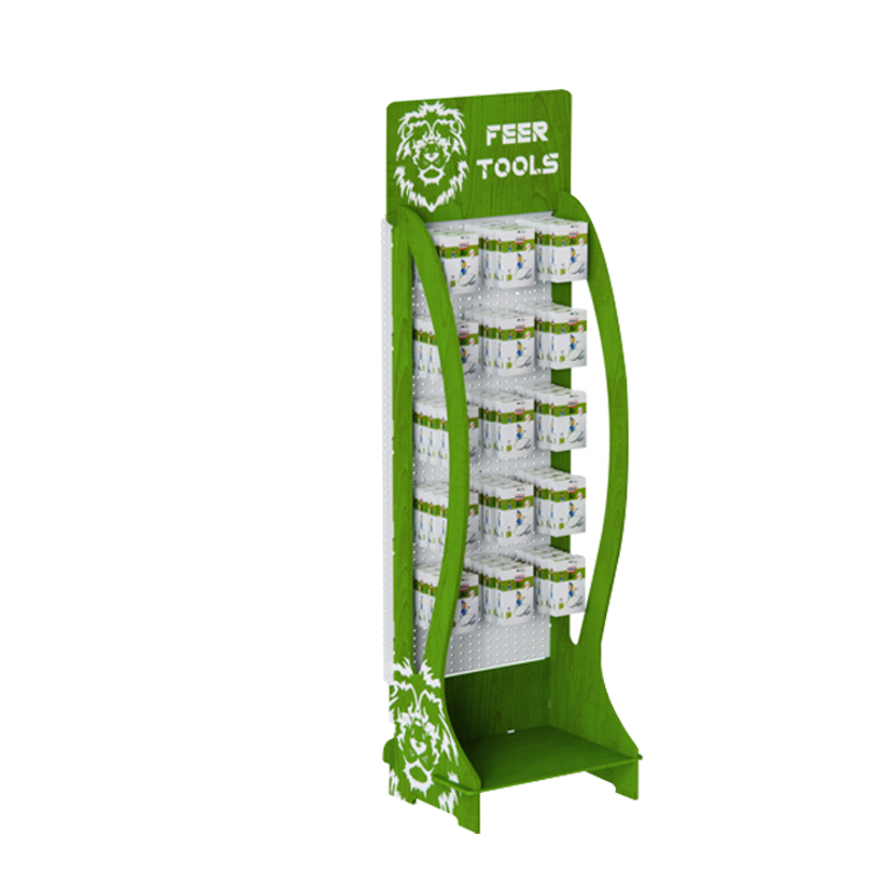 Apache Customizable Plywood Hook Wooden Display Rack for Product Storage and Display — view 2