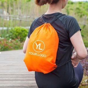 <b>Cheap</b> Classic Digital Printed Multicolor Lightweight Durable Portable 210D Polyester Custom Brand Drawstring School <b>Backpacks</b> - Product Image 5