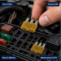 Kit d'assortiment de fusibles automobiles à lame 5A / 7.5A / 10A / 15A 32V BFSL BFMN BFLP Mini profil bas